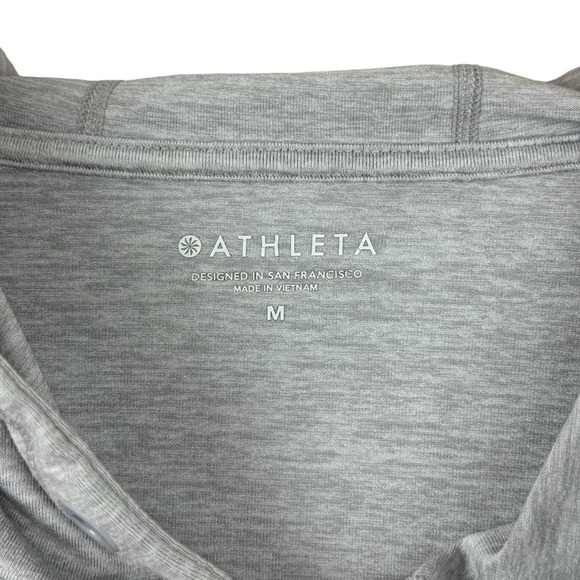 Athleta Uptempo Short Hoodie in Norwegian Grey Size Medium Boxy Gym Workout - Picture 11 of 14